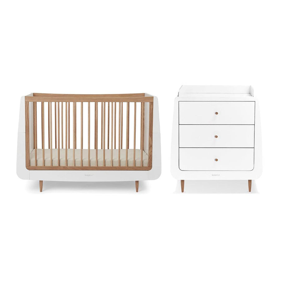 Snuzkot 2 Piece Nursery Furniture Set - The Natural Edit - Oak-Nursery Sets-Oak- | Natural Baby Shower
