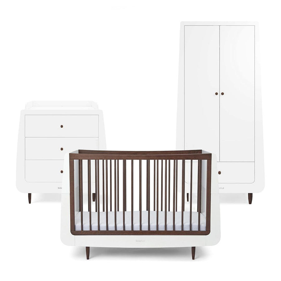 Snuzkot 3 Piece Nursery Furniture Set - The Natural Edit - Ebony-Nursery Sets-Ebony- | Natural Baby Shower