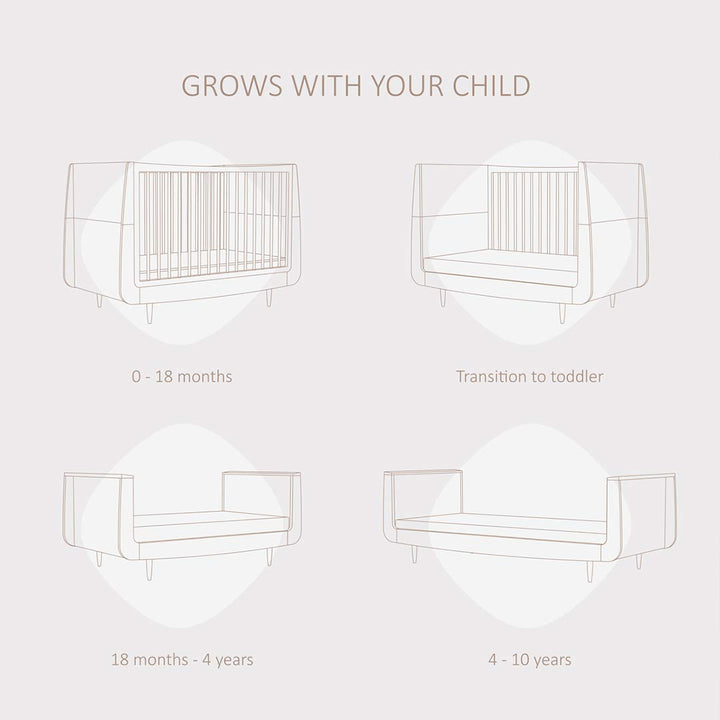 Snuzkot 3 Piece Nursery Furniture Set - The Natural Edit - Walnut-Nursery Sets-Walnut- | Natural Baby Shower