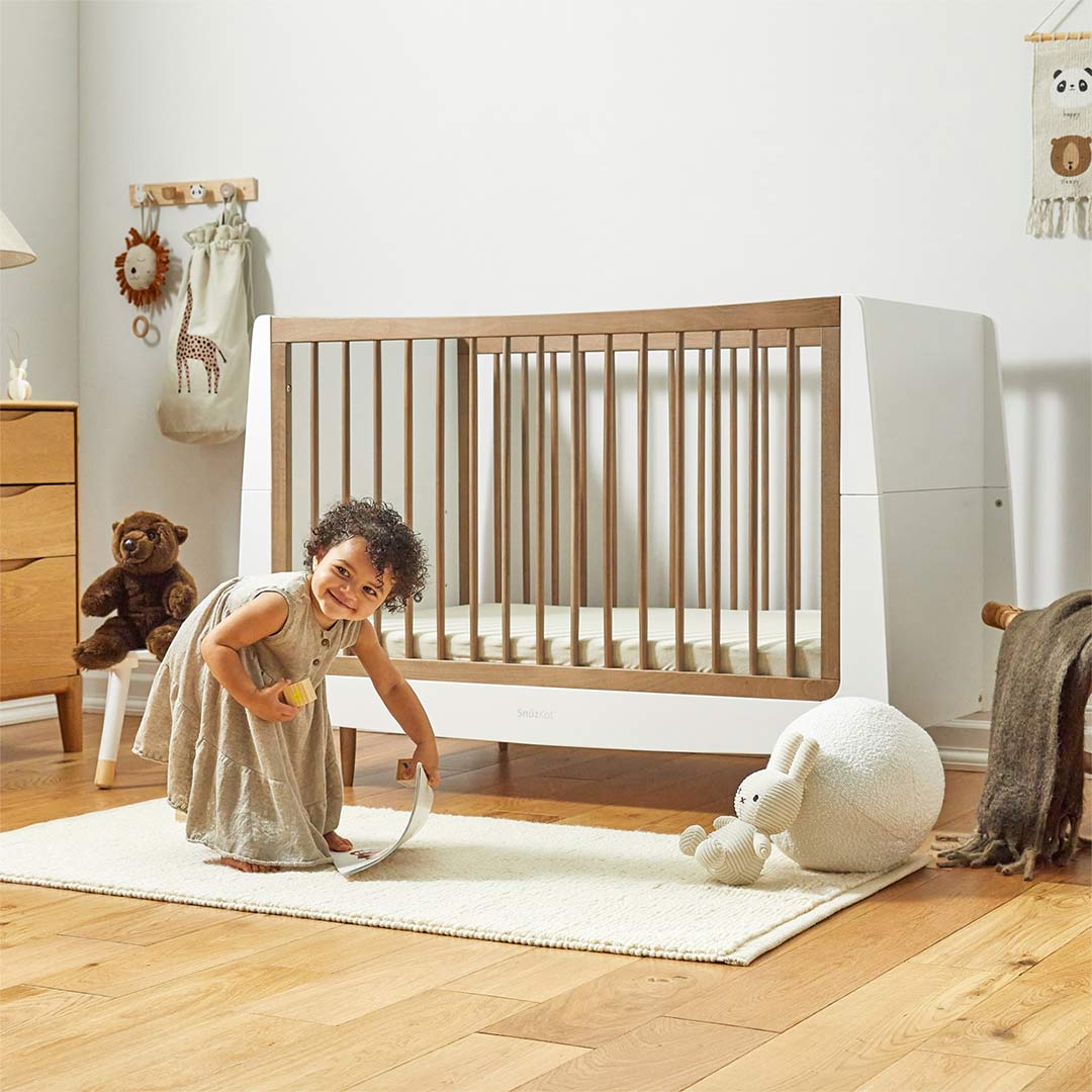 Snuzkot Cot Bed - The Natural Edit - Walnut-Cot Beds-Walnut- | Natural Baby Shower