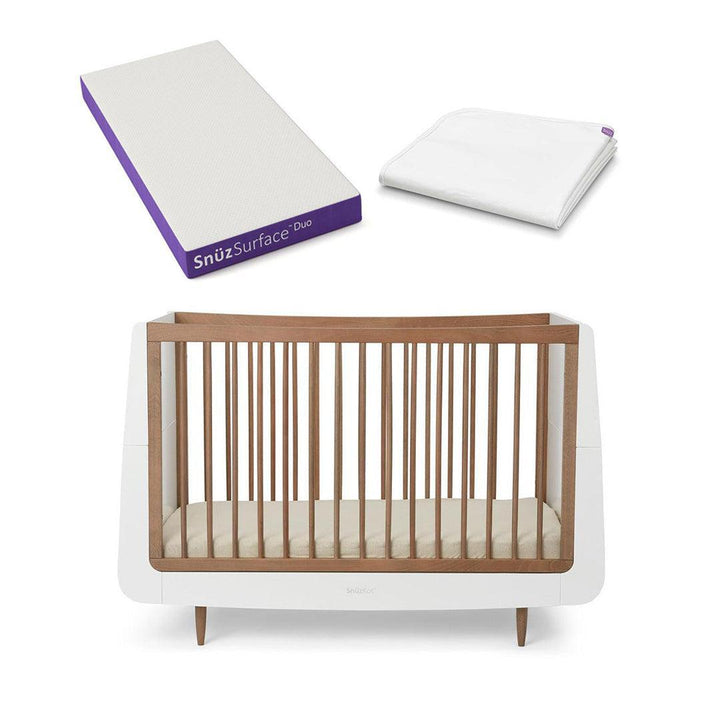 SnuzKot Cot Bed - The Natural Edit - Walnut-Cot Beds-Walnut-Without Mattress | Natural Baby Shower