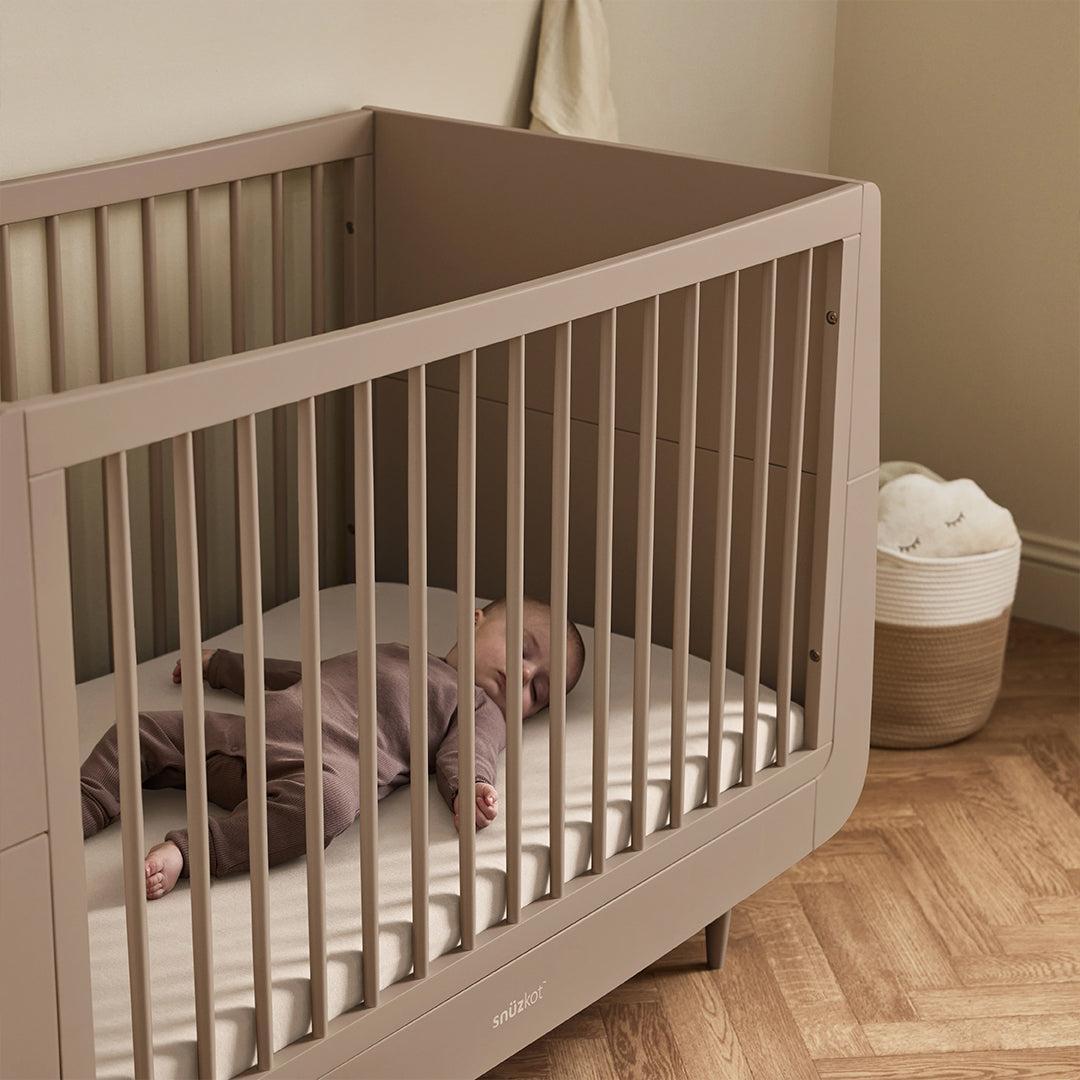 SnuzKot Skandi Cot Bed - Mocha-Cot Beds-Mocha-One Size | Natural Baby Shower