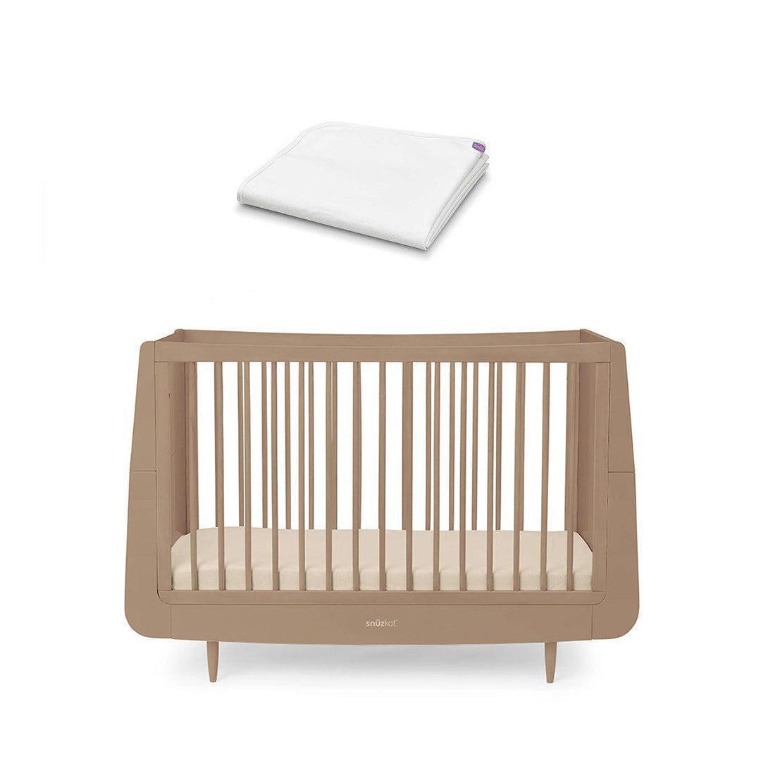 SnuzKot Skandi Cot Bed - Mocha-Cot Beds-Mocha-Without Mattress | Natural Baby Shower