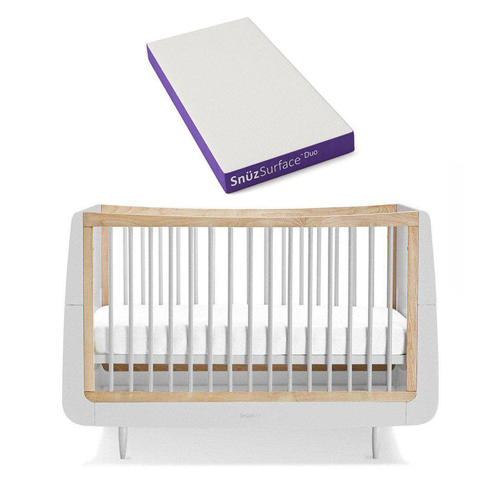 SnuzKot Skandi Cot Bed - Skandi Grey-Cot Beds-Skandi Grey-Snuz Surface Duo Dual-Sided Cot Mattress | Natural Baby Shower