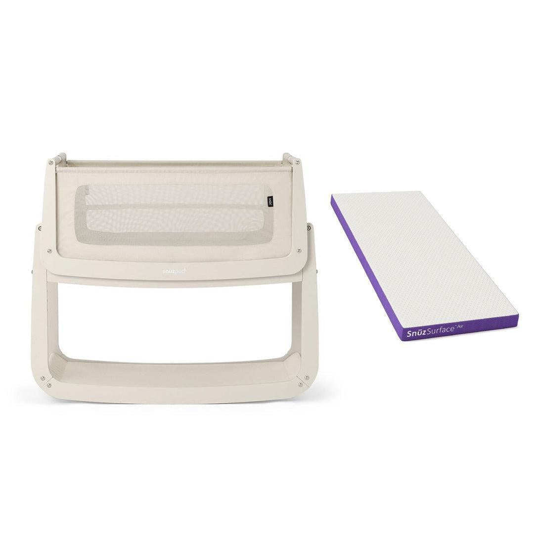 SnuzPod 5 Bedside Crib - Cashmere-Bedside Cribs-Cashmere-SnuzSurface Air Crib Mattress | Natural Baby Shower