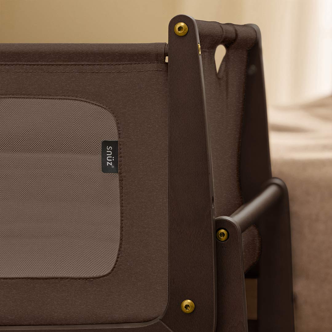 SnuzPod 5 Bedside Crib - Chocolate-Bedside Cribs-Chocolate-Crib | Natural Baby Shower