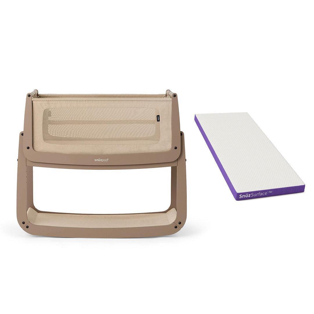 SnuzPod 5 Bedside Crib - Mocha-Bedside Cribs-Mocha-SnuzSurface Air Crib Mattress | Natural Baby Shower