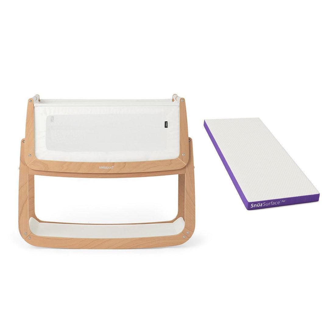 SnuzPod 5 Bedside Crib - Natural-Bedside Cribs-Natural-SnuzSurface Air Crib Mattress | Natural Baby Shower