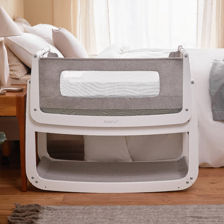 SnuzPod4 Bedside Crib - Dusk Grey