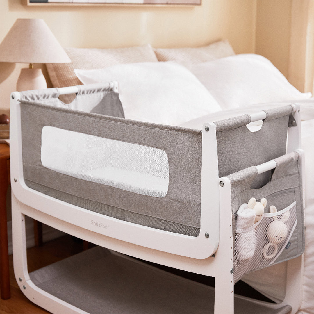 SnuzPod4 Bedside Crib - Dusk Grey
