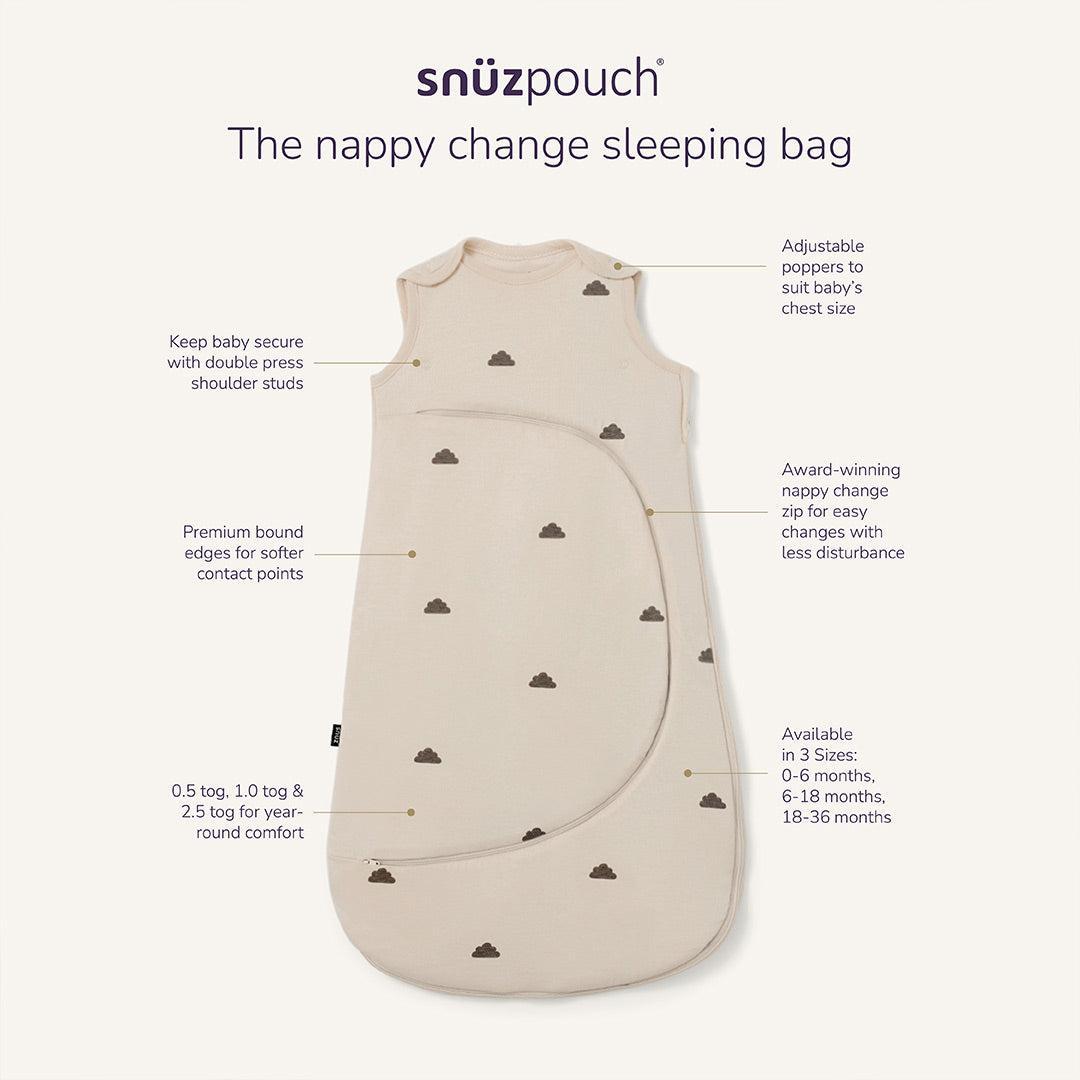 SnuzPouch Sleeping Bag 1.0 TOG - Sage Cross-Sleeping Bags-Sage Cross-0-6m | Natural Baby Shower