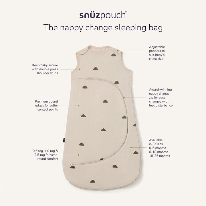 SnuzPouch Sleeping Bag 1.0 TOG - Sage Cross-Sleeping Bags-Sage Cross-0-6m | Natural Baby Shower