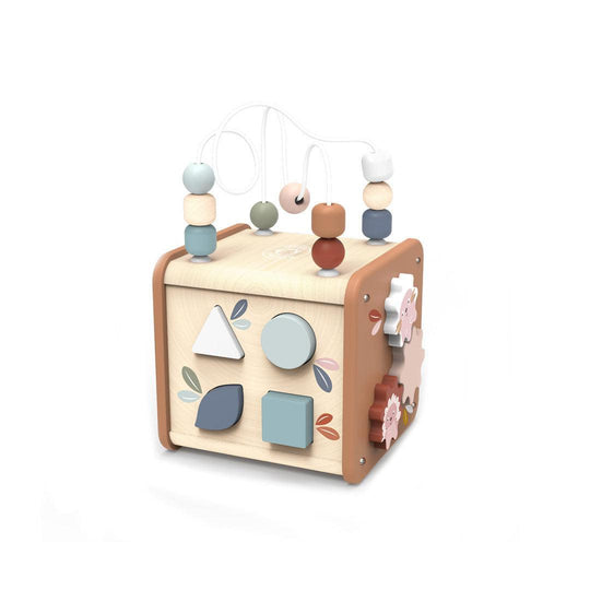 Speedy Monkey 5 in 1 Activity Cube-Stacking Toys- | Natural Baby Shower