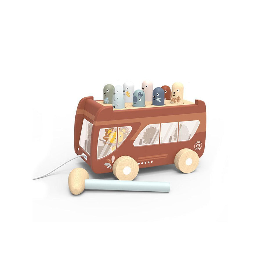 Speedy Monkey Bus Pounding Bench-Stacking Toys- | Natural Baby Shower