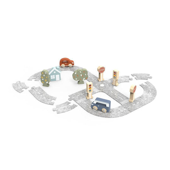 Speedy Monkey Car Track Puzzle w/2 Cars-Role Play- | Natural Baby Shower