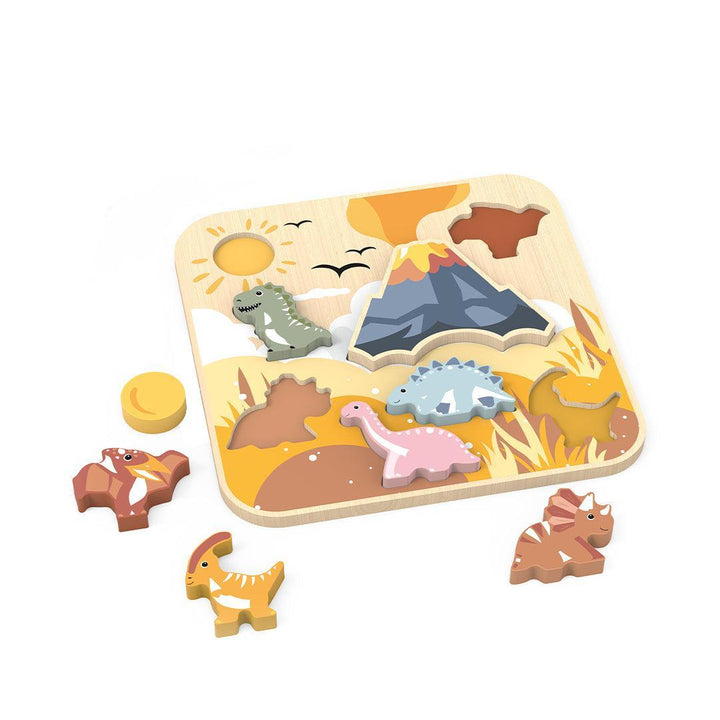 Speedy Monkey Chunky Puzzle - Dinosaur-Puzzles + Games- | Natural Baby Shower