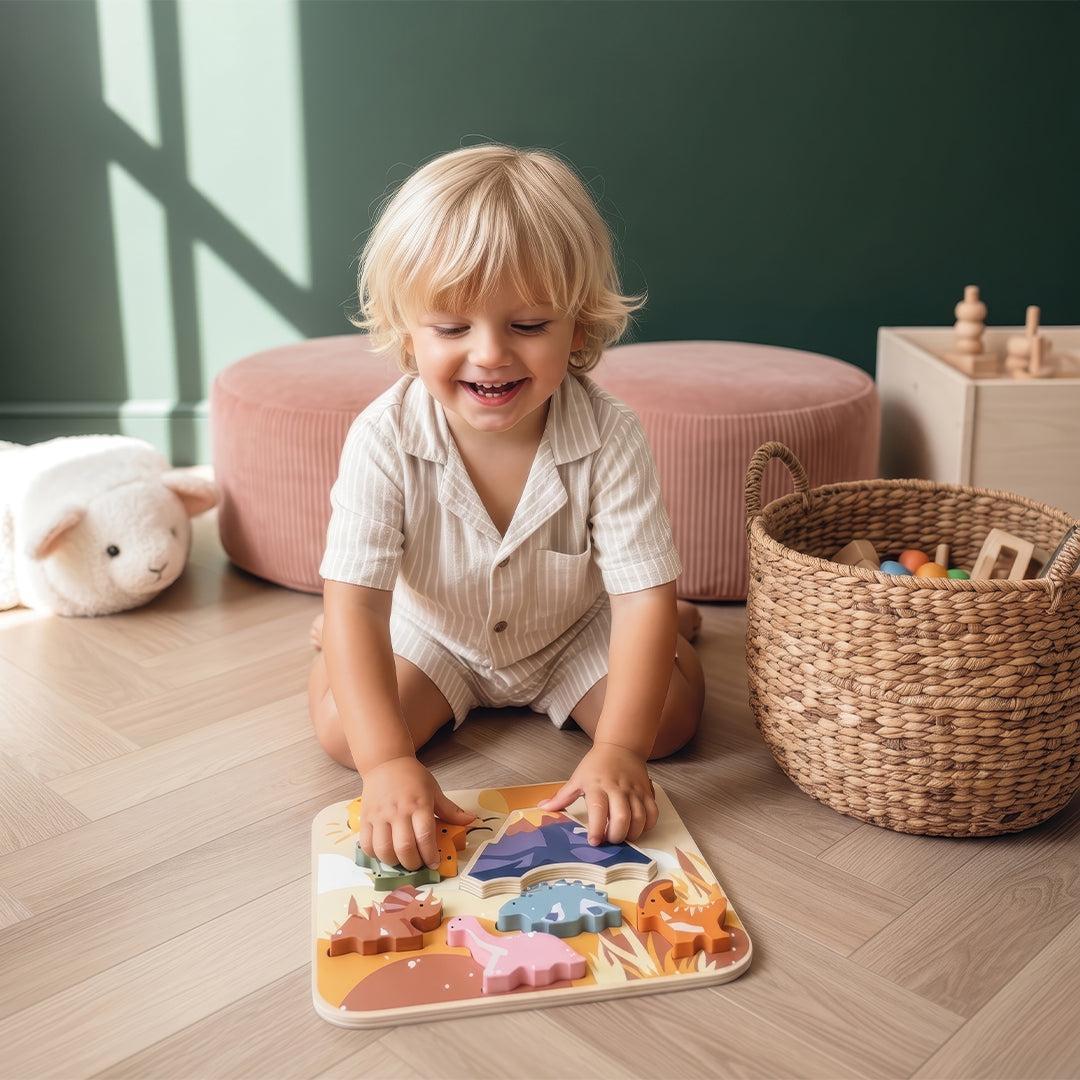 Speedy Monkey Chunky Puzzle - Dinosaur-Puzzles + Games- | Natural Baby Shower