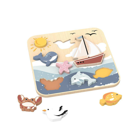 Speedy Monkey Chunky Puzzle - Ocean-Puzzles + Games- | Natural Baby Shower