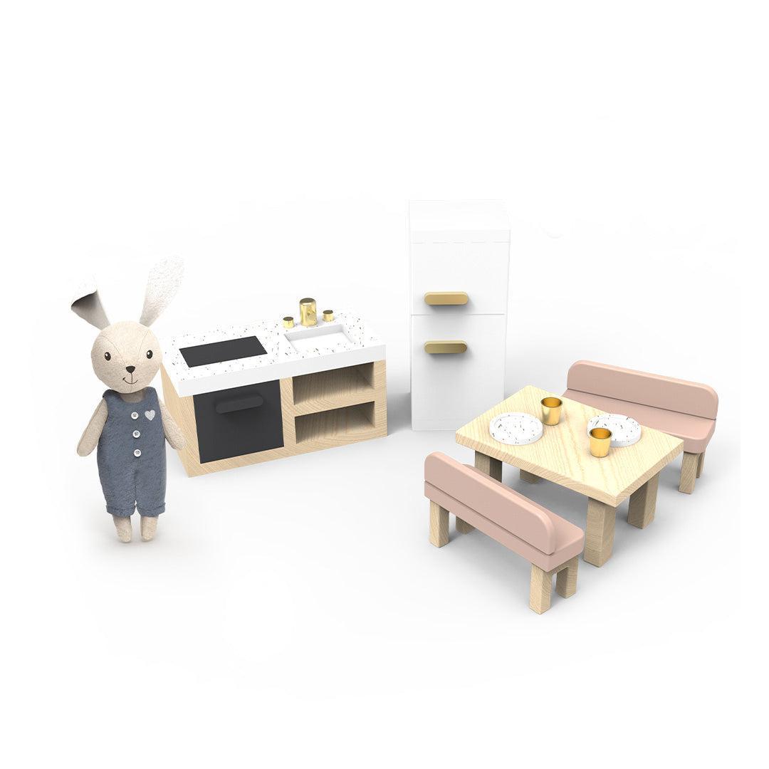 Speedy Monkey Doll House Kitchen + 1 Character-Role Play- | Natural Baby Shower