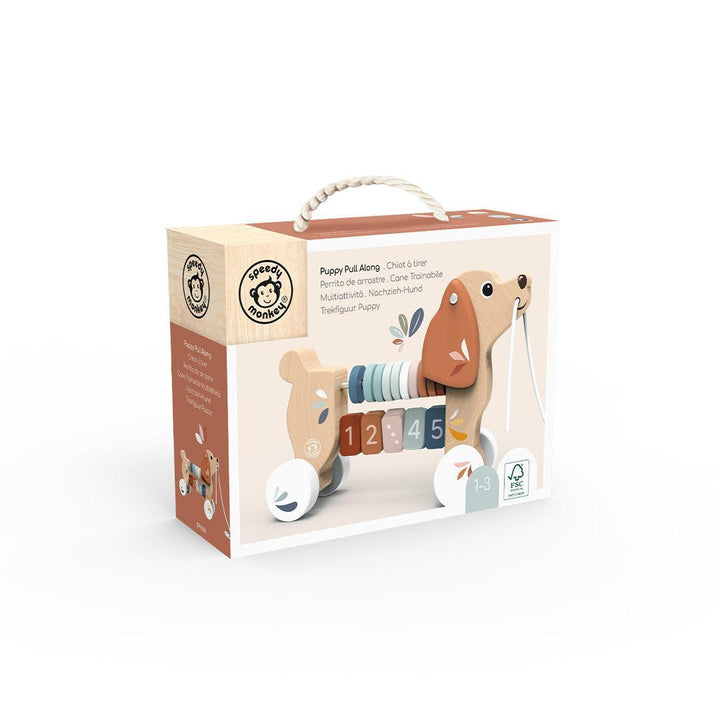 Speedy Monkey Puppy Pull Along-Ride-on Toys- | Natural Baby Shower