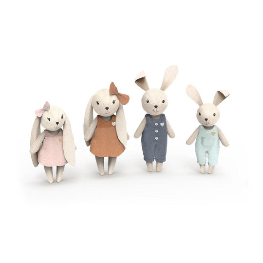 Speedy Monkey Rabbit Family of 4 Characters-Role Play- | Natural Baby Shower