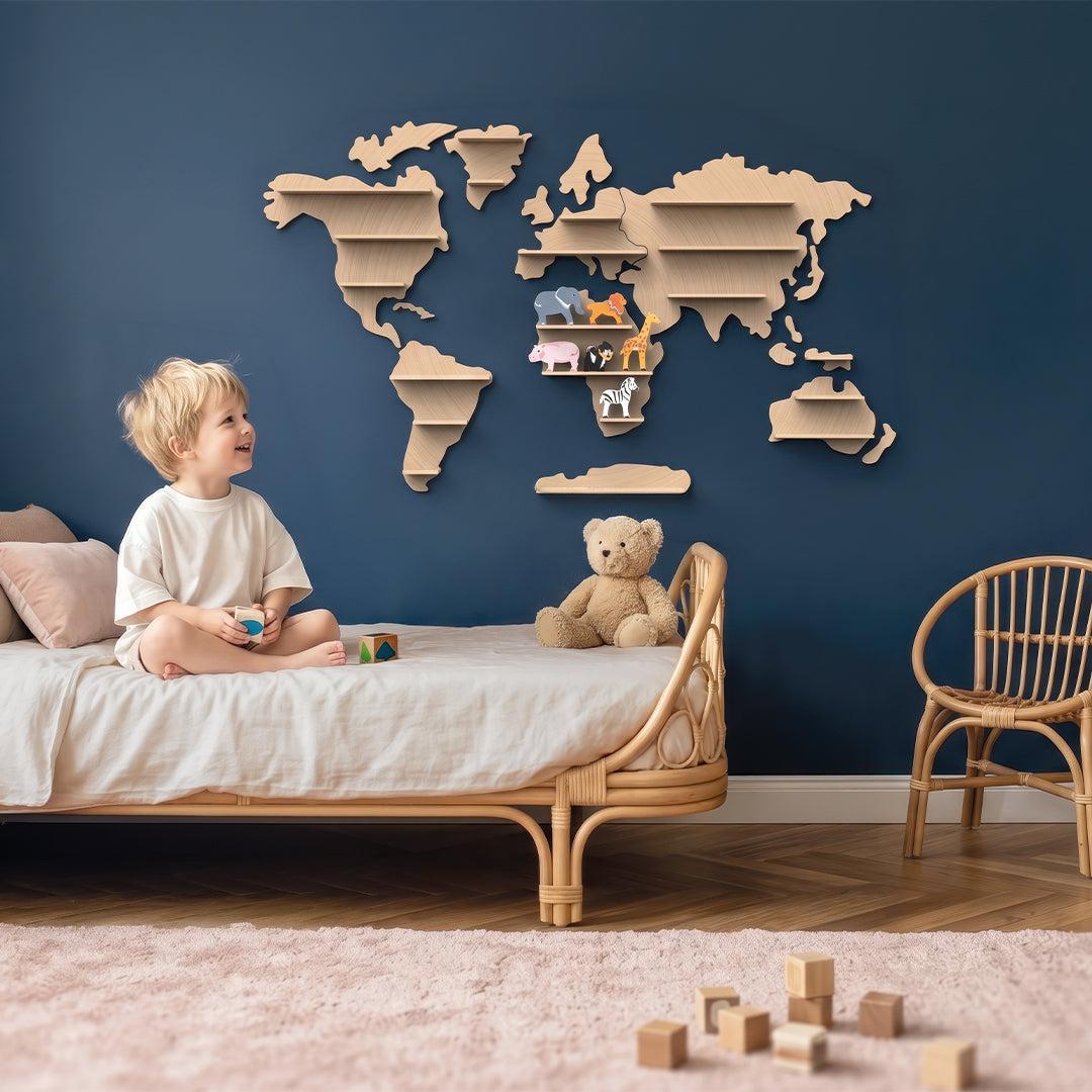 Speedy Monkey World Map + 6 Animal Starter Set-Role Play- | Natural Baby Shower