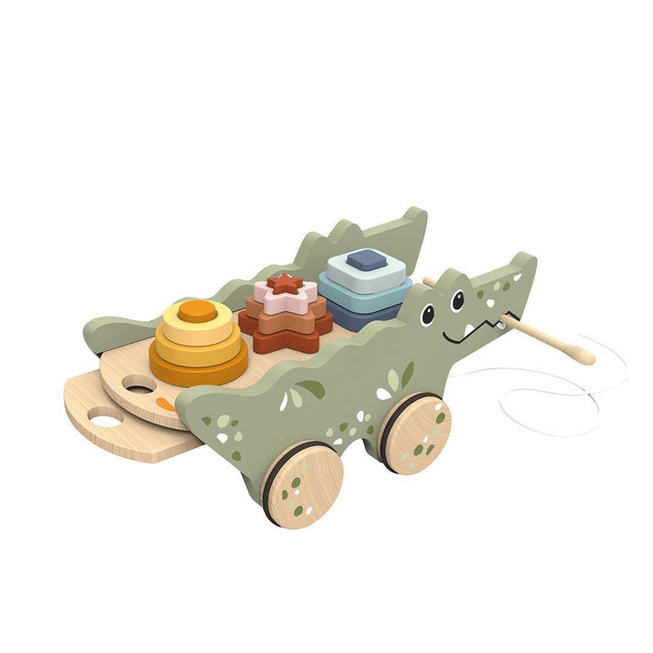 Speedy Monkey Xylo Pull Along Crocodile + Activity Board-Stacking Toys- | Natural Baby Shower