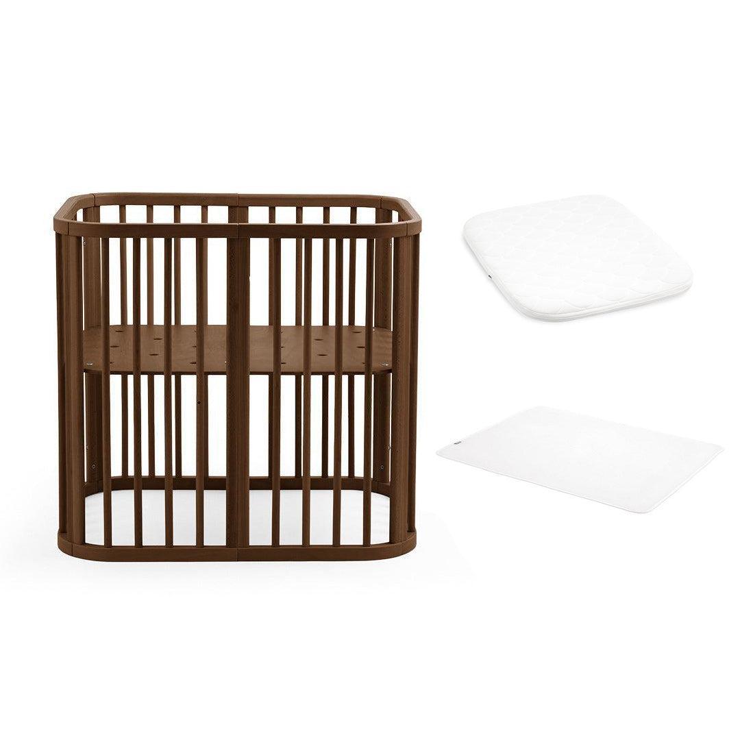 Stokke® Nighti Mini Bundle-Cot Beds-Warm Brown- | Natural Baby Shower