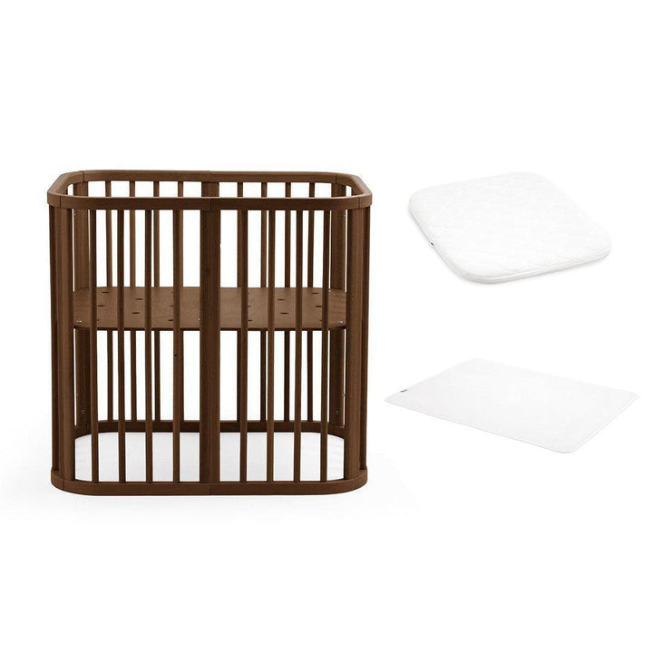 Stokke® Nighti Mini Bundle-Cot Beds-Warm Brown- | Natural Baby Shower