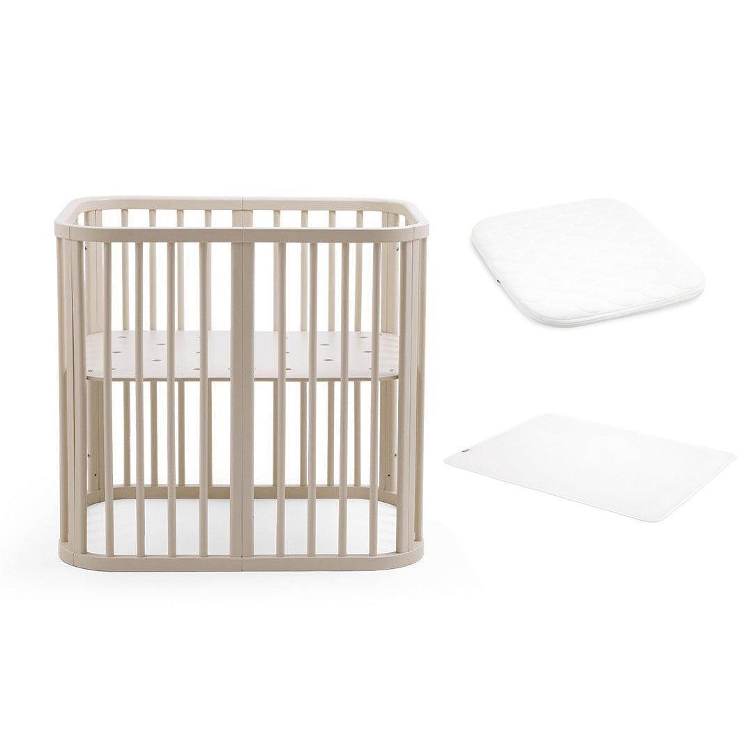 Stokke® Nighti Mini Bundle-Cot Beds-Vanilla White- | Natural Baby Shower