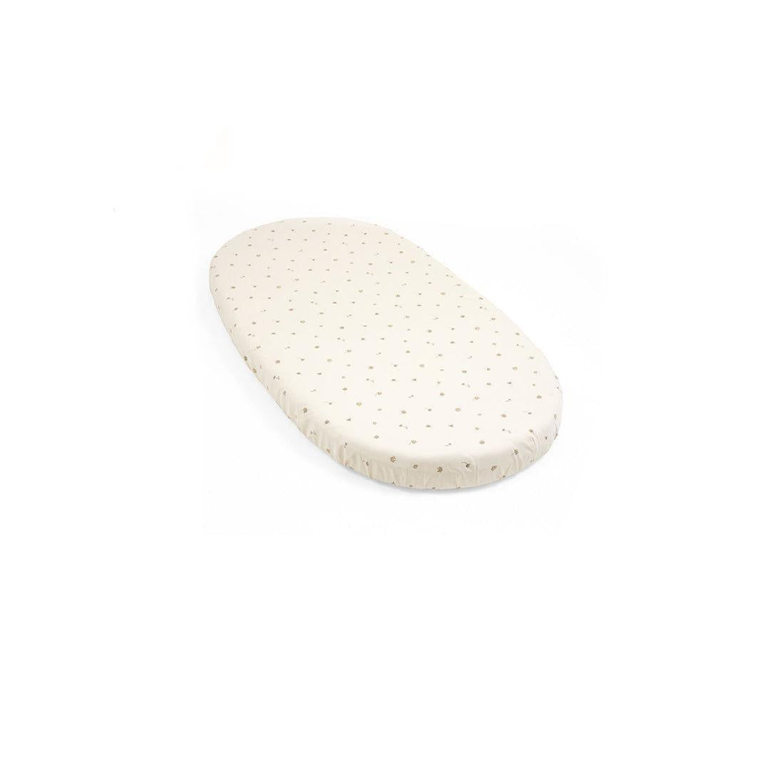 Stokke Sleepi Bed Fitted Sheet - Flower Ecru Osc-Sheets-Flower Ecru Osc- | Natural Baby Shower
