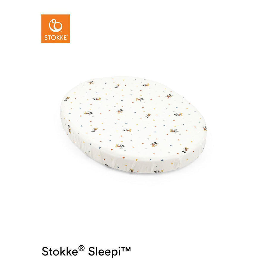 Stokke Sleepi Mini Fitted Sheet - Mickey Celebration-Sheets-Mickey Celebration- | Natural Baby Shower