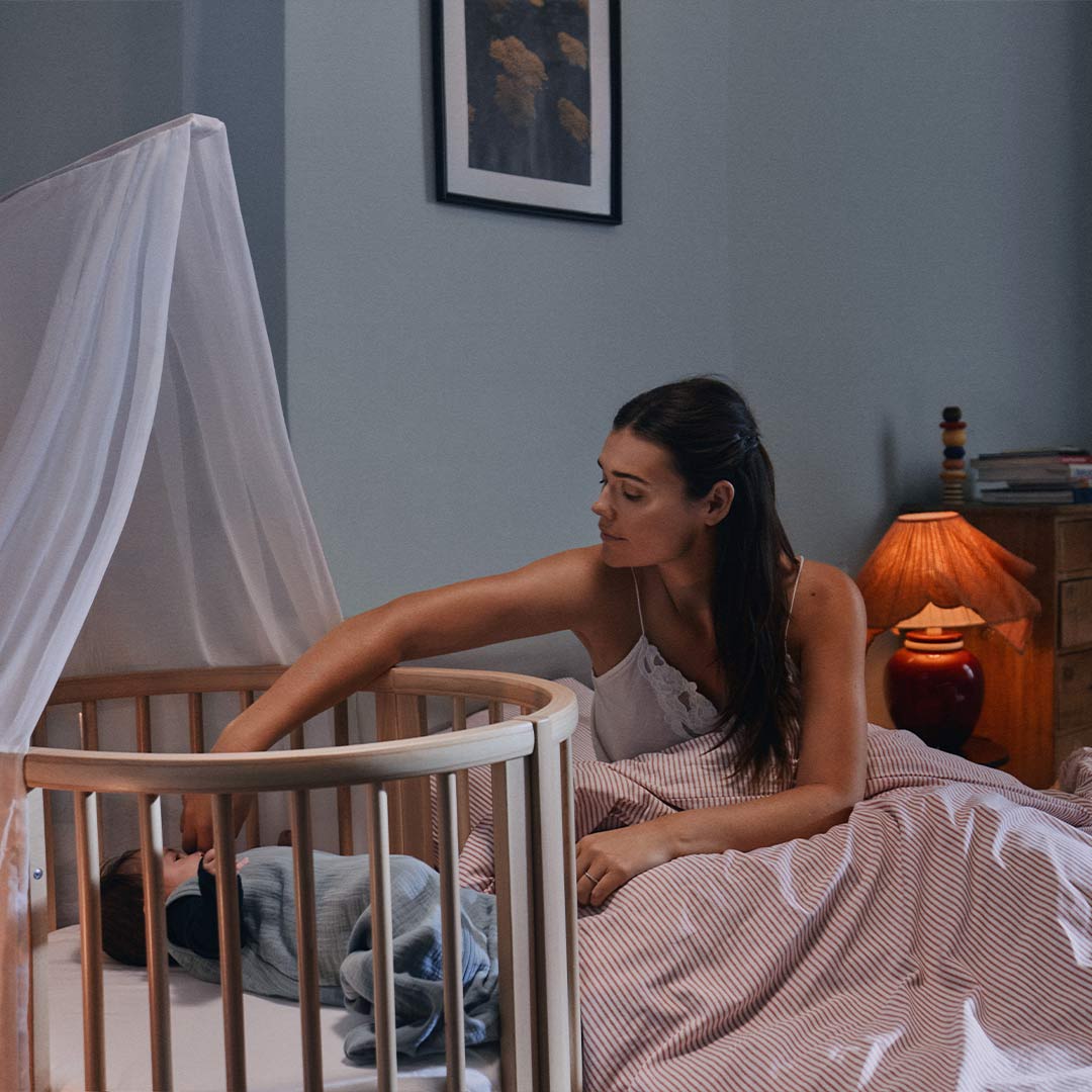 Stokke Sleepi V3 Mini Crib - Warm Brown-Cot Beds-No Mattress- | Natural Baby Shower