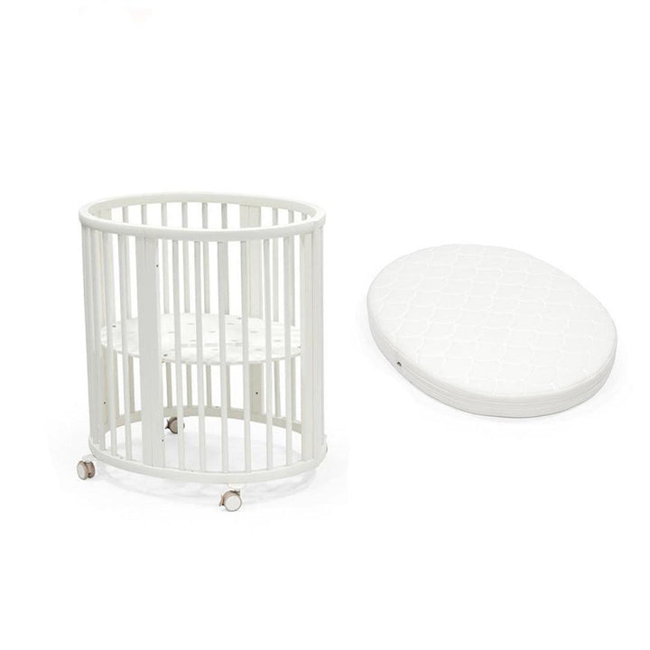 Stokke Sleepi V3 Mini Crib - White-Cribs-Stokke Sleepi Mini Mattress V3- | Natural Baby Shower