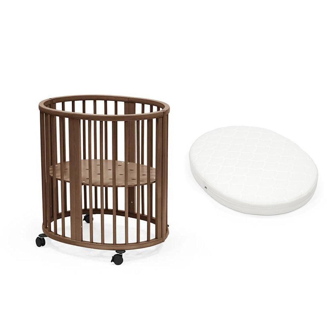 Stokke Sleepi V3 Mini Crib - Warm Brown-Cot Beds-With Mattress- | Natural Baby Shower