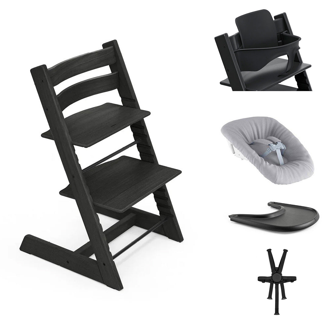 STOKKE TRIPP TRAPP ブラック Stokke Tripp Trapp Highchair Ultimate Bundle