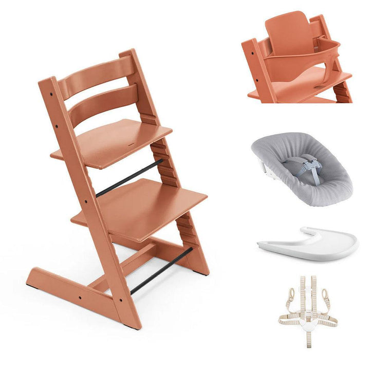 Stokke Tripp Trapp Highchair Ultimate Bundle-Highchairs-Terracotta- | Natural Baby Shower