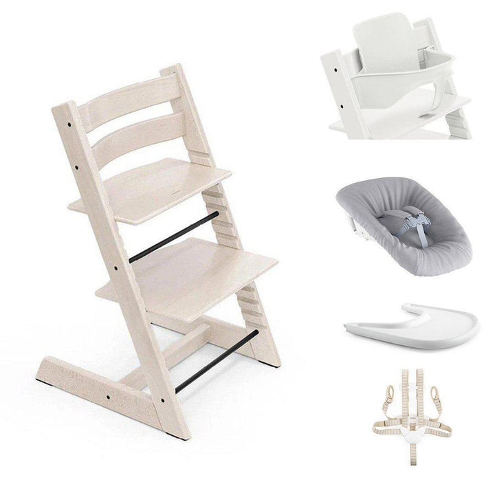 Stokke Tripp Trapp Highchair Ultimate Bundle-Highchairs-Whitewash- | Natural Baby Shower