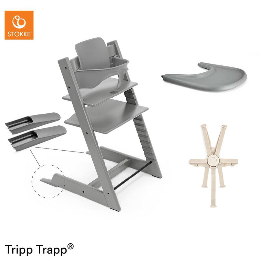 Stokke Tripp Trapp Accessories Bundle - Stormy Grey - 2024-Highchairs-Stormy Grey- | Natural Baby Shower