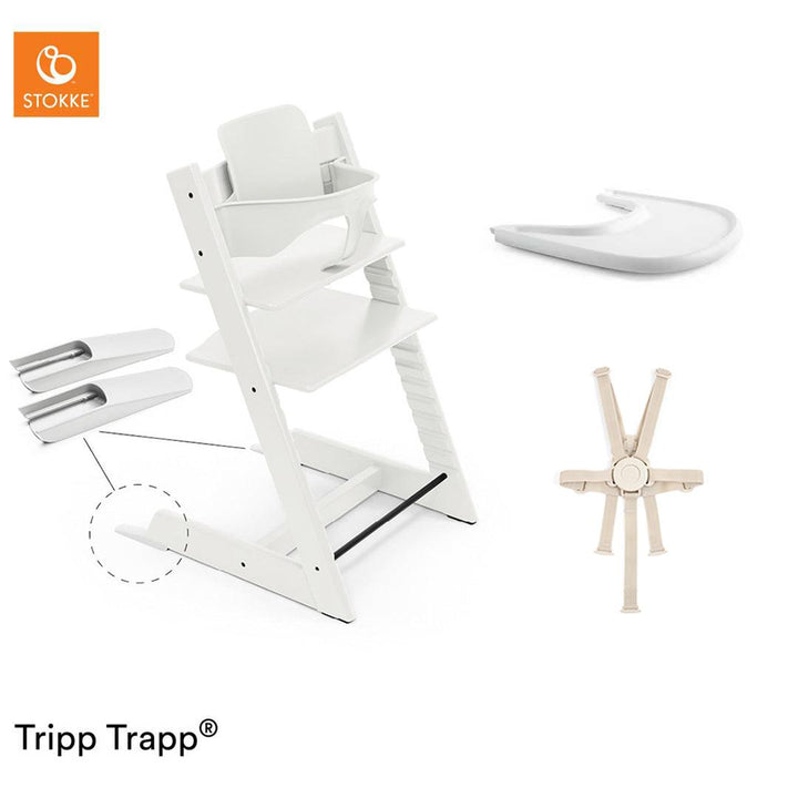 Stokke Tripp Trapp Accessories Bundle - White - 2024-Highchairs-White- | Natural Baby Shower