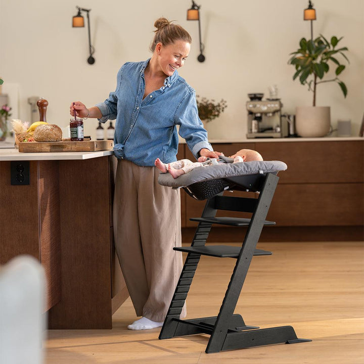 Stokke Tripp Trapp Highchair - Black-Highchairs-No Baby Set- | Natural Baby Shower