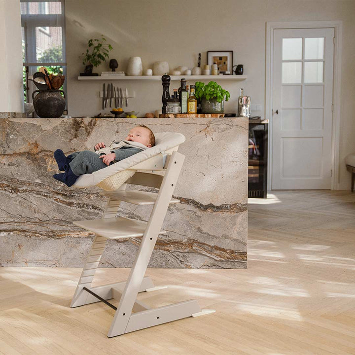 Stokke Tripp Trapp Highchair - Cashmere Grey-Highchairs-No Baby Set- | Natural Baby Shower