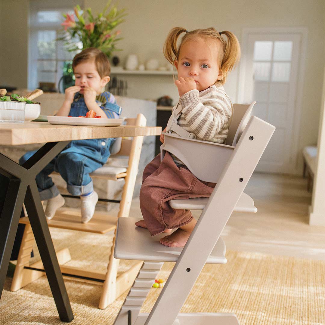 Stokke Tripp Trapp Highchair - Cashmere Grey-Highchairs-No Baby Set- | Natural Baby Shower