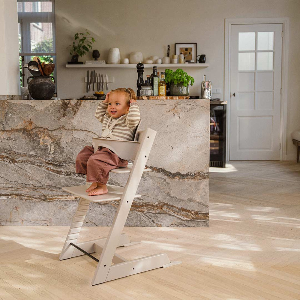 Stokke Tripp Trapp Highchair - Cashmere Grey-Highchairs-No Baby Set- | Natural Baby Shower