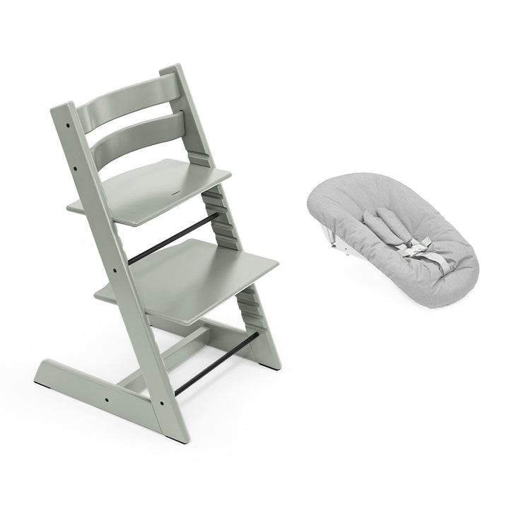 Stokke Tripp Trapp Highchair + Newborn Set-Highchairs-Glacier Green-Grey | Natural Baby Shower