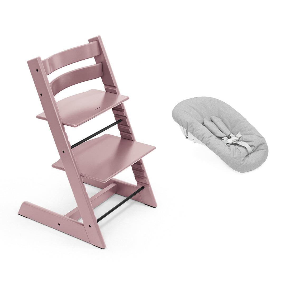 Stokke Tripp Trapp Highchair + Newborn Set-Highchairs-Heather Mauve-Grey | Natural Baby Shower
