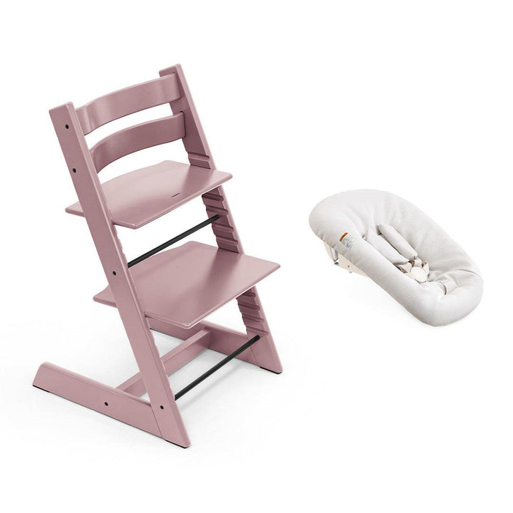 Stokke Tripp Trapp Highchair + Newborn Set-Highchairs-Heather Mauve-Vanilla White | Natural Baby Shower
