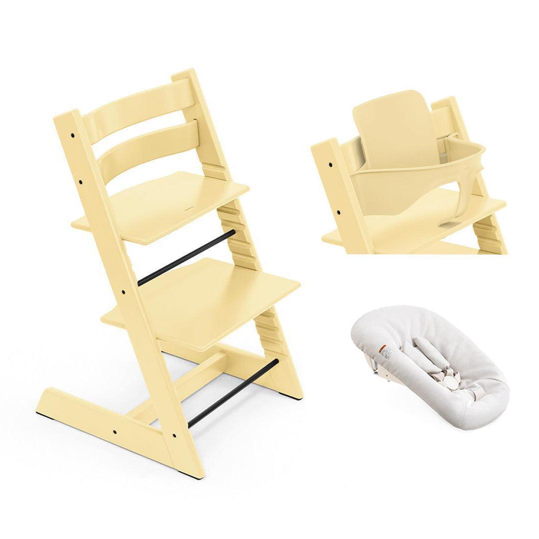 Stokke Tripp Trapp Highchair Newborn + Baby Set Bundle-Highchairs-Lemon Yellow- | Natural Baby Shower
