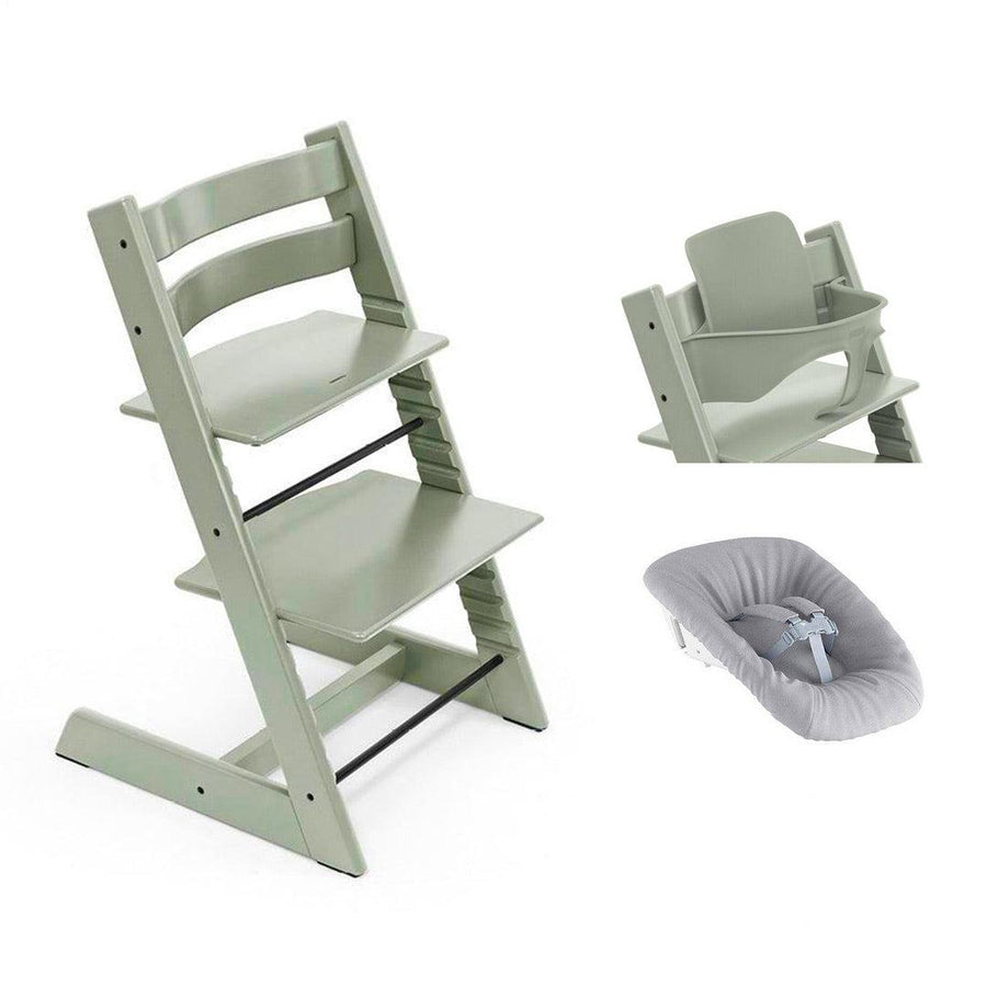 Stokke Tripp Trapp Highchair Newborn + Baby Set Bundle - Glacier Green-Highchairs- | Natural Baby Shower