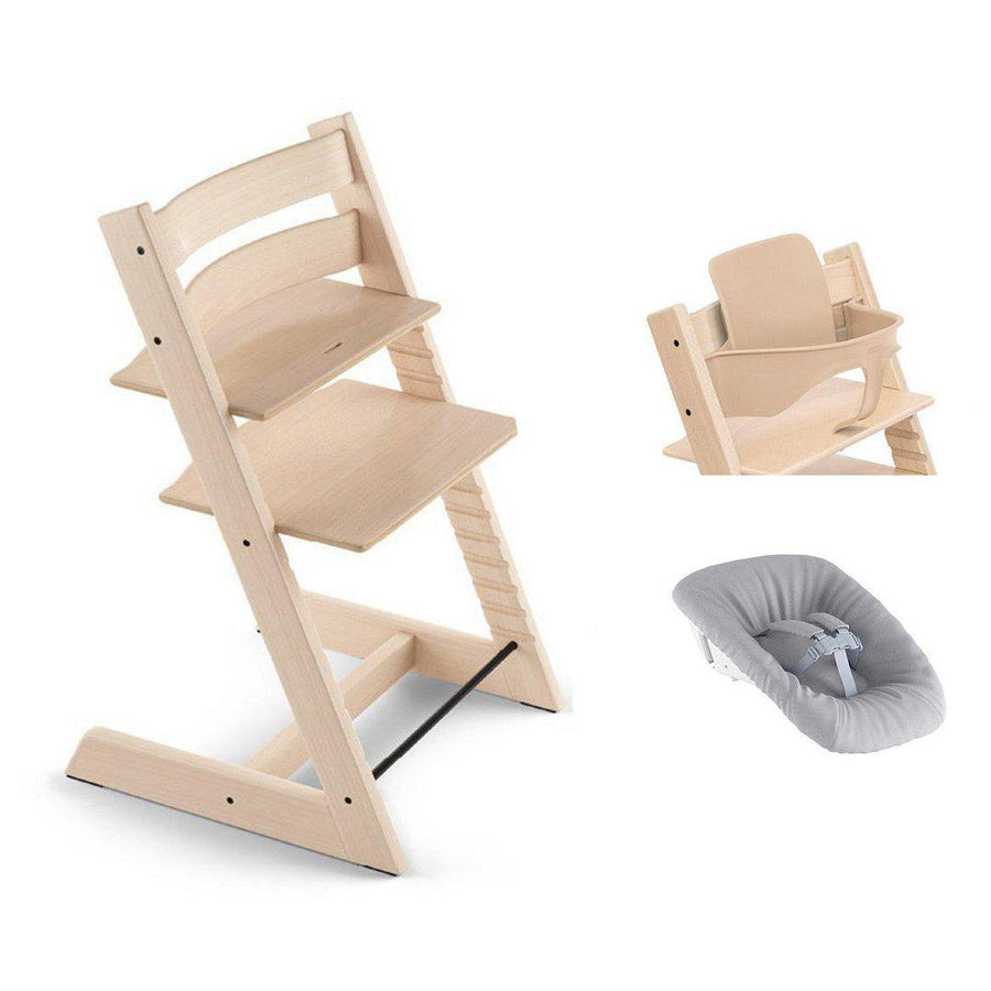 Stokke Tripp Trapp Highchair Newborn + Baby Set Bundle - Natural-Highchairs- | Natural Baby Shower